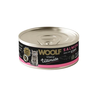 Woolf WILD CAT ULTIMATE CAN KITTEN SALMON PATE 85 G pasztet z łososiem dla kociąt