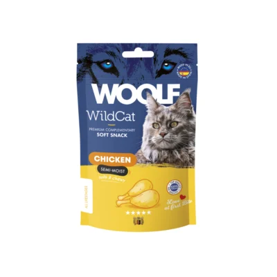 Woolf WILDCAT SNACKS CHICKEN 50 G półmiękkie przysmaki z kurczakiem dla kota