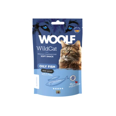 Woolf WILDCAT SNACKS OILY FISH 50 G półmiękkie przysmaki z rybą dla kota