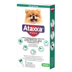 KRKA ATAXXA SPOT-ON 0,4 ML krople przeciw pchłom i kleszczom dla psa o wadze do 4 kg (1 pipeta) - thumbnail nav