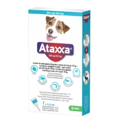 KRKA ATAXXA 500 MG/100 MG SPOT-ON 1 ML krople przeciw pchłom i kleszczom dla psa o wadze 4-10 kg (1 pipeta) - thumbnail nav