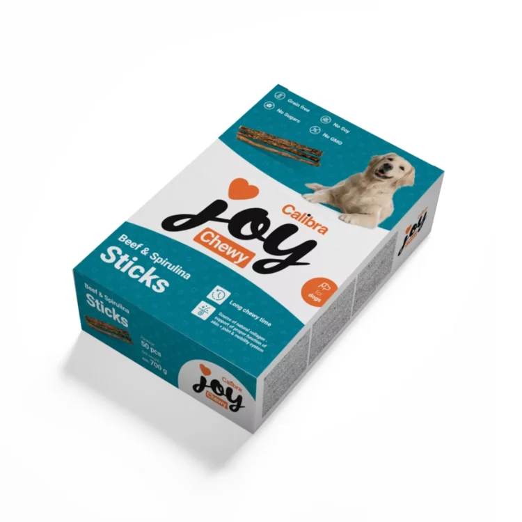Calibra JOY DOG CHEWY BEEF & SPIRULINA STICKS (50 sztuk) paluszki wołowe z kolagenem do żucia - thumbnail
