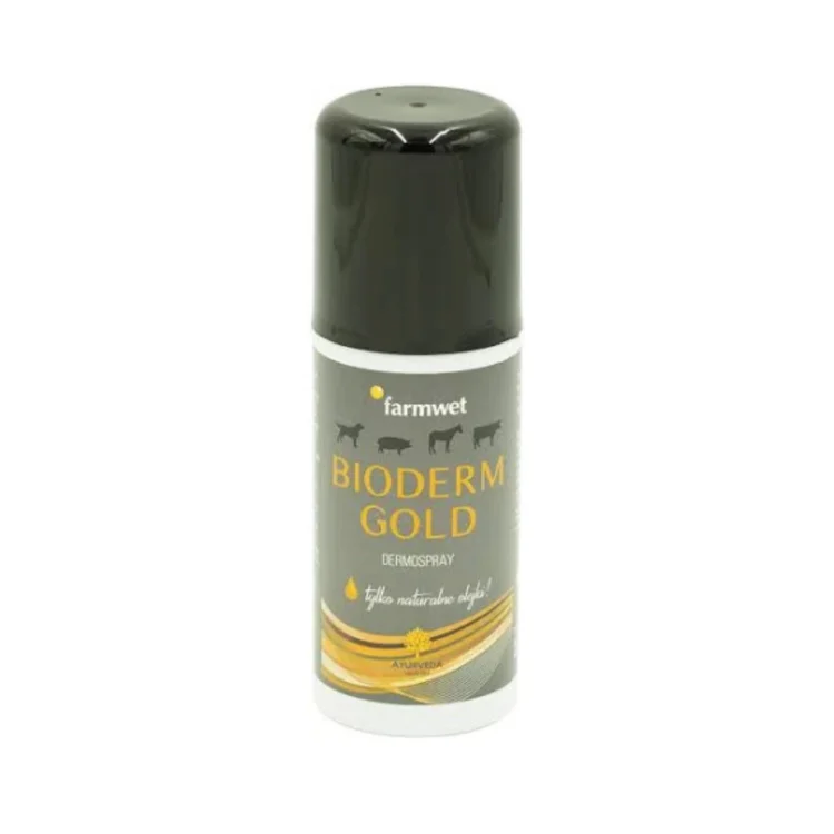 Farmwet BIODERM GOLD 100 ML spray do pielęgnacji skóry zwierząt (aluminiowe opakowanie) - thumbnail