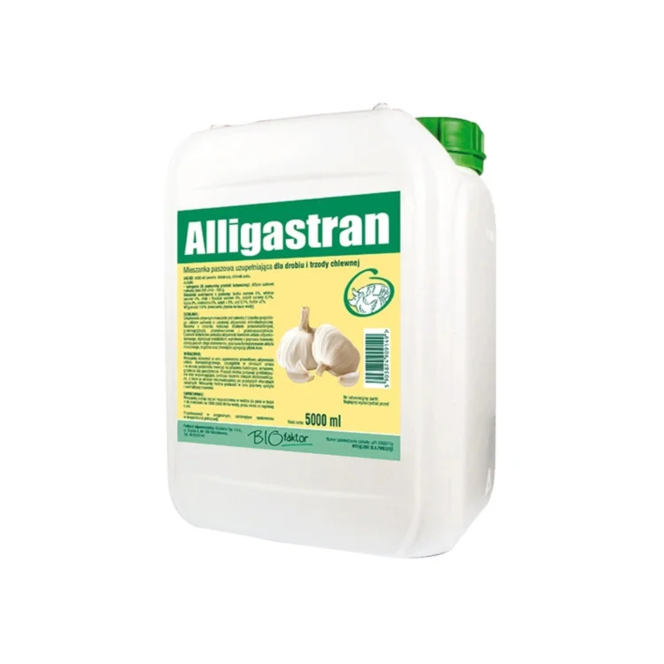 BIOfaktor ALLIGASTRAN 5 L wyciąg z czosnku na poprawę odporności drobiu i trzody chlewnej - thumbnail