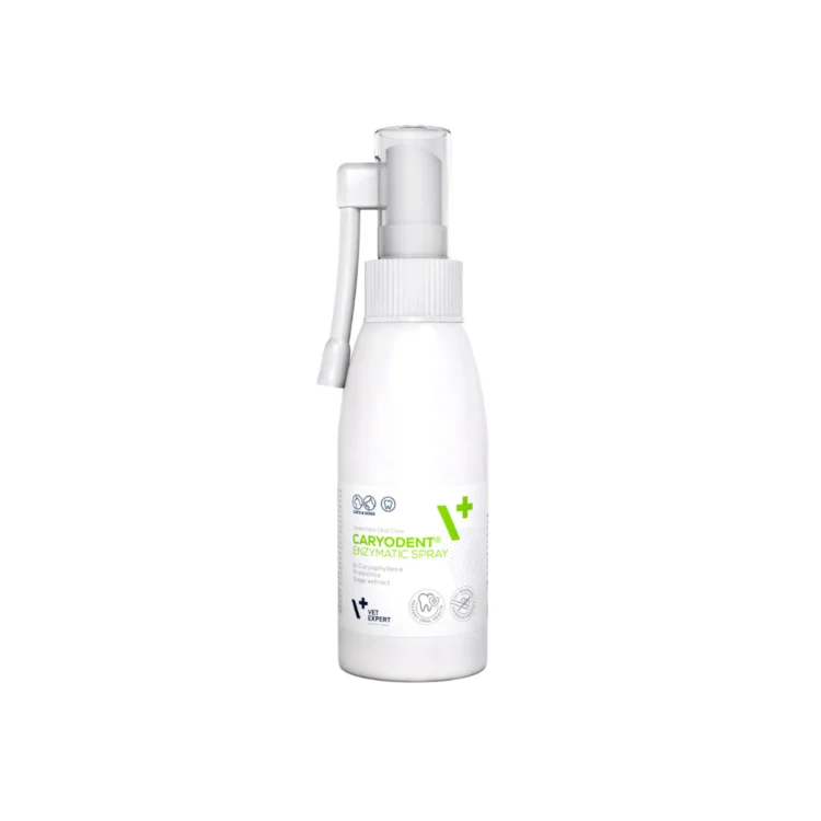Vet Expert CARYODENT ENZYMATIC SPRAY 75 G enzymatyczny spray do higieny jamy ustnej dla psów i kotów - thumbnail