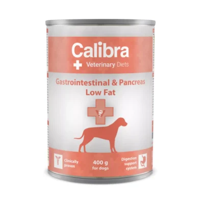 Calibra VD DOG GASTROINTESTINAL LOW FAT 400 G mokra karma o obniżonej zawartości tłuszczu dla psów z chorobą trzustki lub zaburzeniami trawienia
