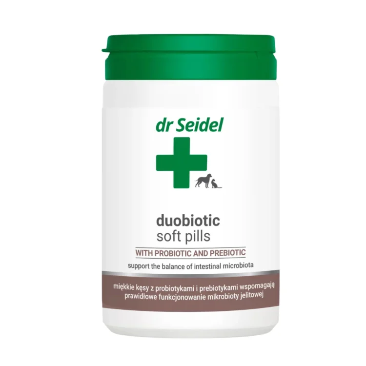Dermapharm dr Seidel DUOBIOTIC SOFT PILLS 225 G probiotyk w formie smacznych kęsów dla psów i kotów - thumbnail