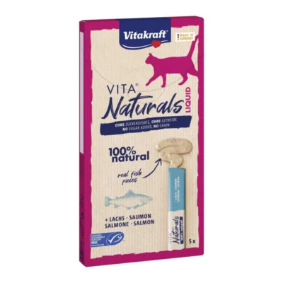 Vitakraft PRZYSMAK DLA KOTA NATURALS LIQUID SNACK ŁOSOŚ 5x15 G (saszetki)