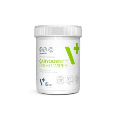 Vet Expert CARYODENT FINGER WIPES 50 SZT. czyściki do zębów dla psów i kotów